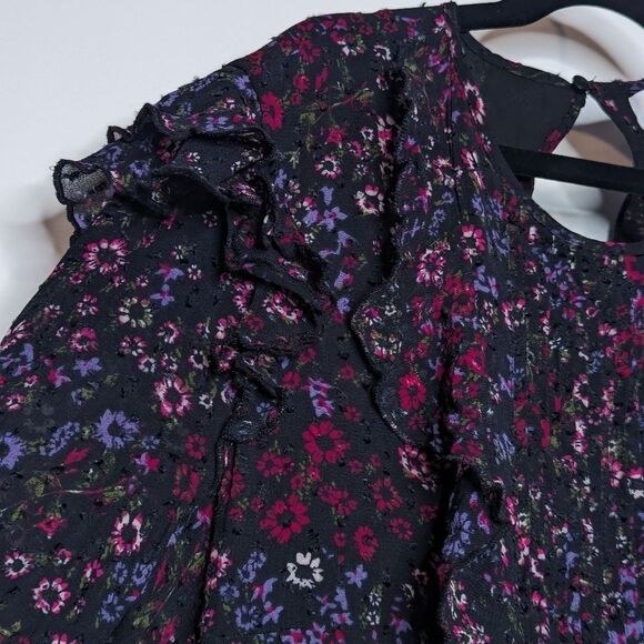 REISS Carey Floral Printed Ruffle Mini Dress - Picture 5 of 13